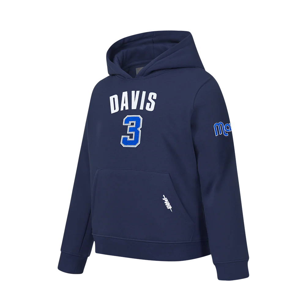 NBA DALLAS MAVERICKS ANTHONY DAVIS #3 CLASSIC PNN BIG BOY'S FLEECE PO H (MIDNIGHT NAVY) - Image 4