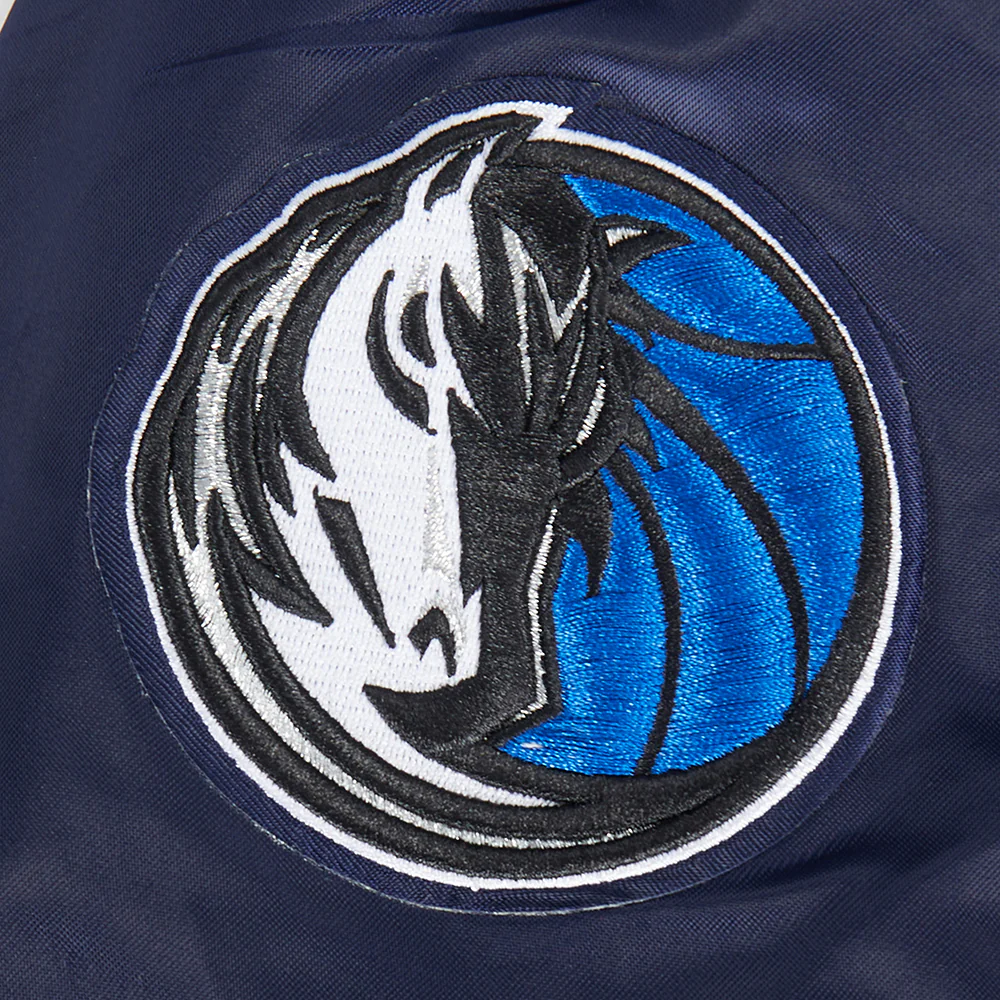 NBA DALLAS MAVERICKS CLASSIC BIG BOYS SATIN JACKET (MIDNIGHT NAVY) - Image 6