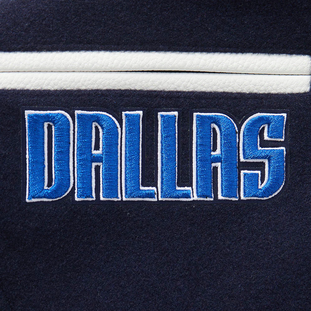NBA DALLAS MAVERICKS CLASSIC BIG BOYS WOOL VARSITY JACKET (MIDNIGHT NAVY/WHITE) - Image 7