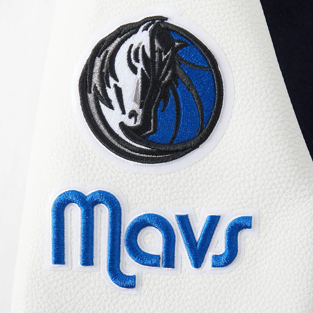 NBA DALLAS MAVERICKS CLASSIC BIG BOYS WOOL VARSITY JACKET (MIDNIGHT NAVY/WHITE) - Image 8