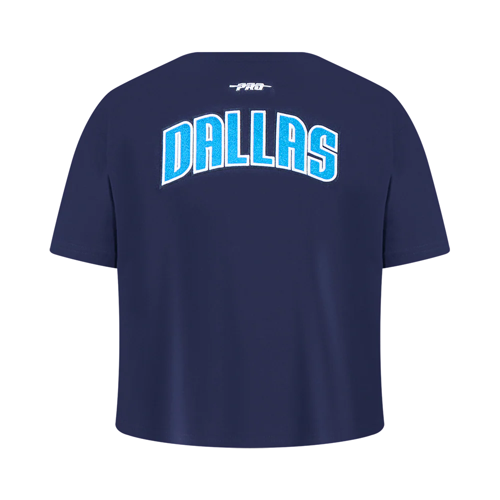 NBA DALLAS MAVERICKS CLASSIC BIG GIRLS SHORT SLEEVE BOXY TEE (MIDNIGHT NAVY) - Image 3