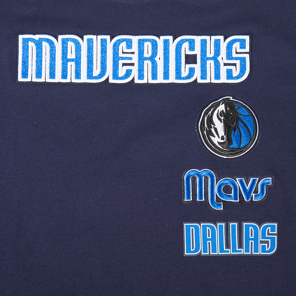 NBA DALLAS MAVERICKS RETRO CLASSIC BIG GIRLS SHORT SLEEVE BOXY TEE (MIDNIGHT NAVY) - Image 5