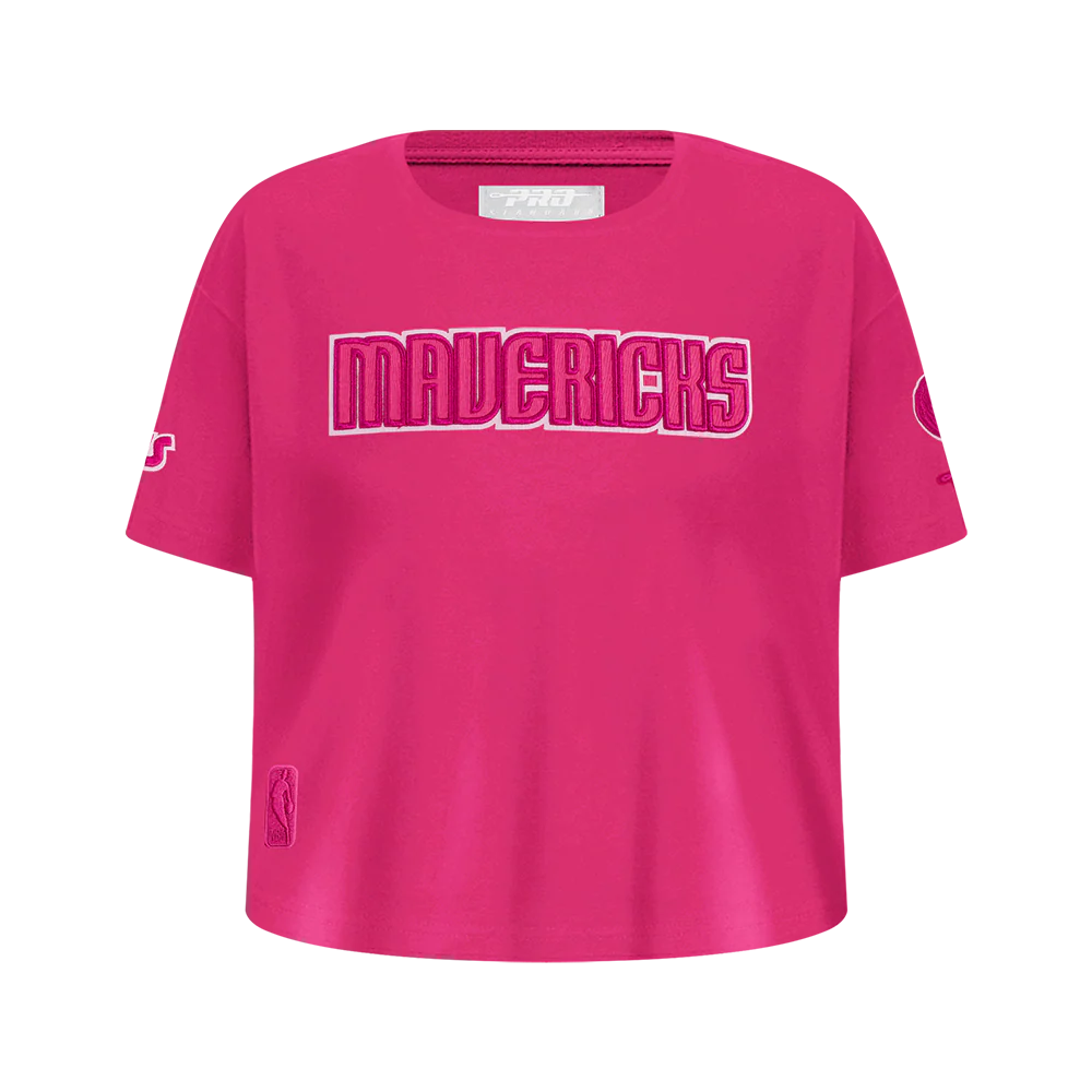 NBA DALLAS MAVERICKS TRIPLE PINK BIG GIRLS SS BOXY TEE (BEETROOT PURPLE)