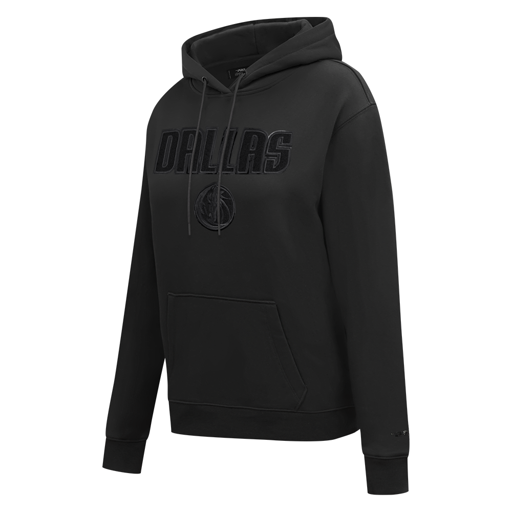 NBA DALLAS MAVERICKS TRIPLE BLACK WOMEN'S FLC PO HOODIE (TRIPLE BLACK) - Image 3