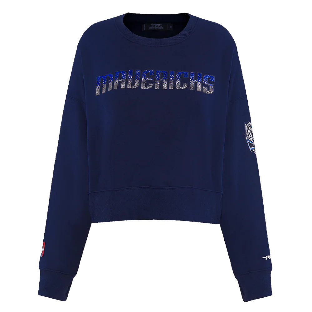 NBA DALLAS MAVERICKS JEWELS WOMEN'S FLC CREWNECK (MIDNIGHT NAVY)