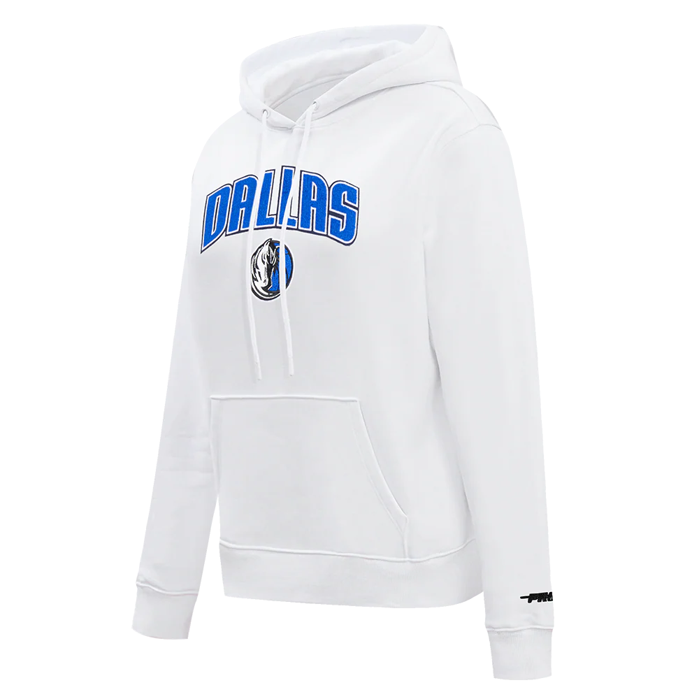 NBA DALLAS MAVERICKS CLASSIC WOMEN'S FLC PO HOODIE (WHITE) - Image 2