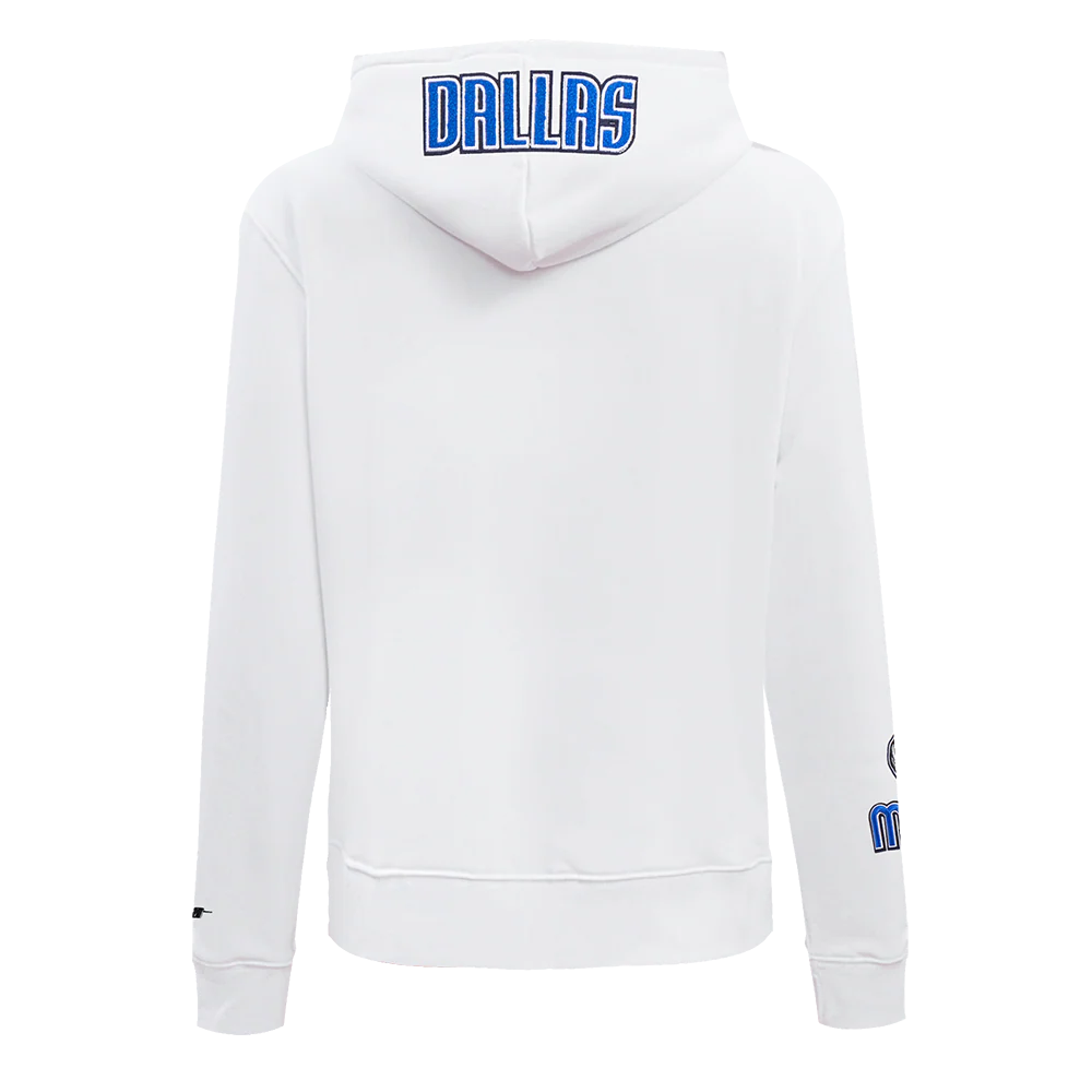 NBA DALLAS MAVERICKS CLASSIC WOMEN'S FLC PO HOODIE (WHITE) - Image 3