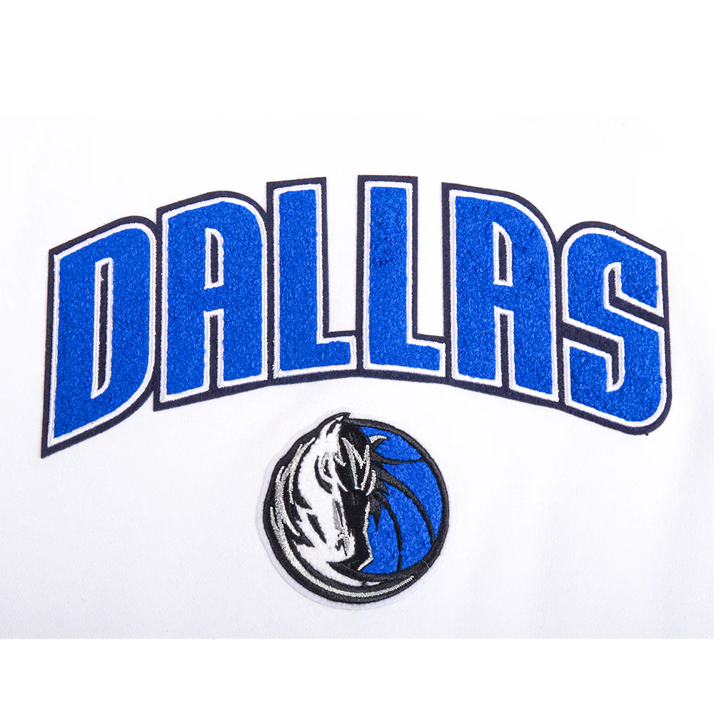 NBA DALLAS MAVERICKS CLASSIC WOMEN'S FLC PO HOODIE (WHITE) - Image 5
