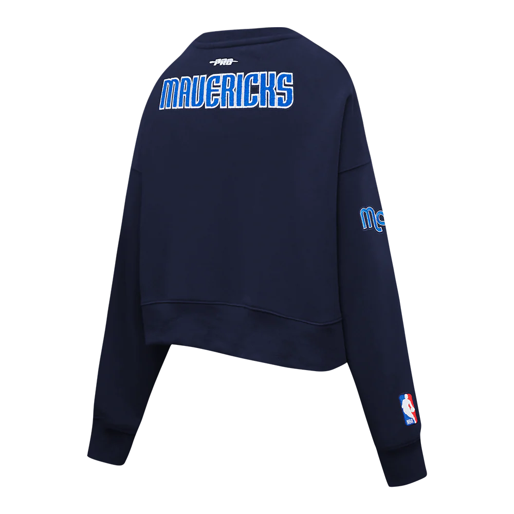 NBA DALLAS MAVERICKS ANTHONY DAVIS #3 CLASSIC PNN WOMEN'S FLC CREWNECK (MIDNIGHT NAVY) - Image 6