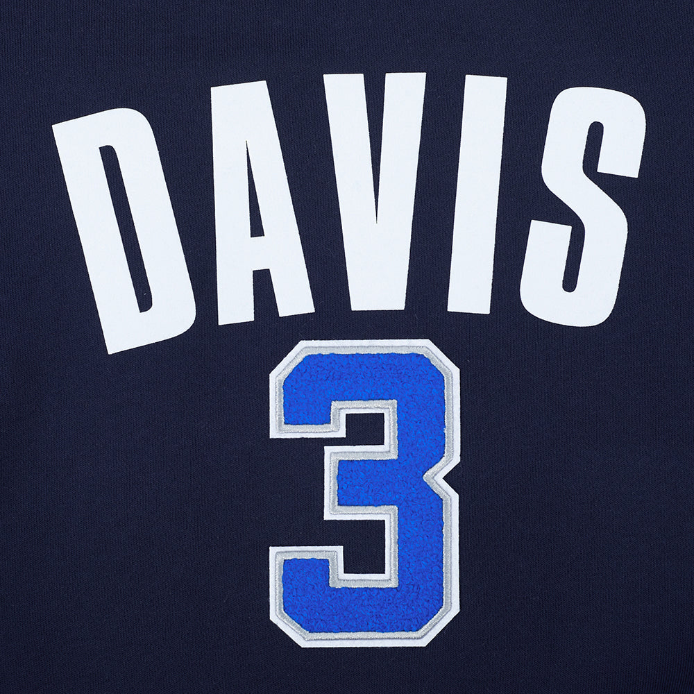 NBA DALLAS MAVERICKS ANTHONY DAVIS #3 CLASSIC PNN WOMEN'S FLC CREWNECK (MIDNIGHT NAVY) - Image 9
