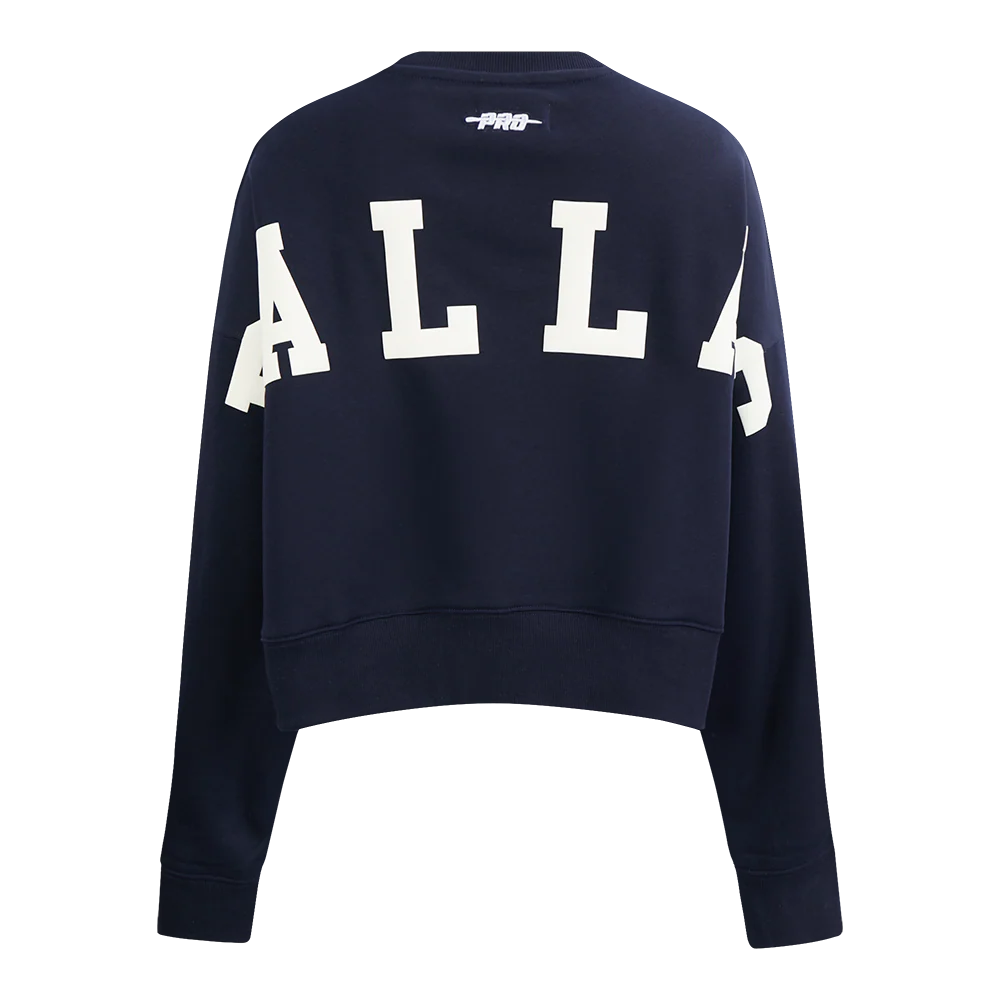 NBA DALLAS MAVERICKS WINGSPAN WOMEN'S FLC CREWNECK V2 (MIDNIGHT NAVY) - Image 5