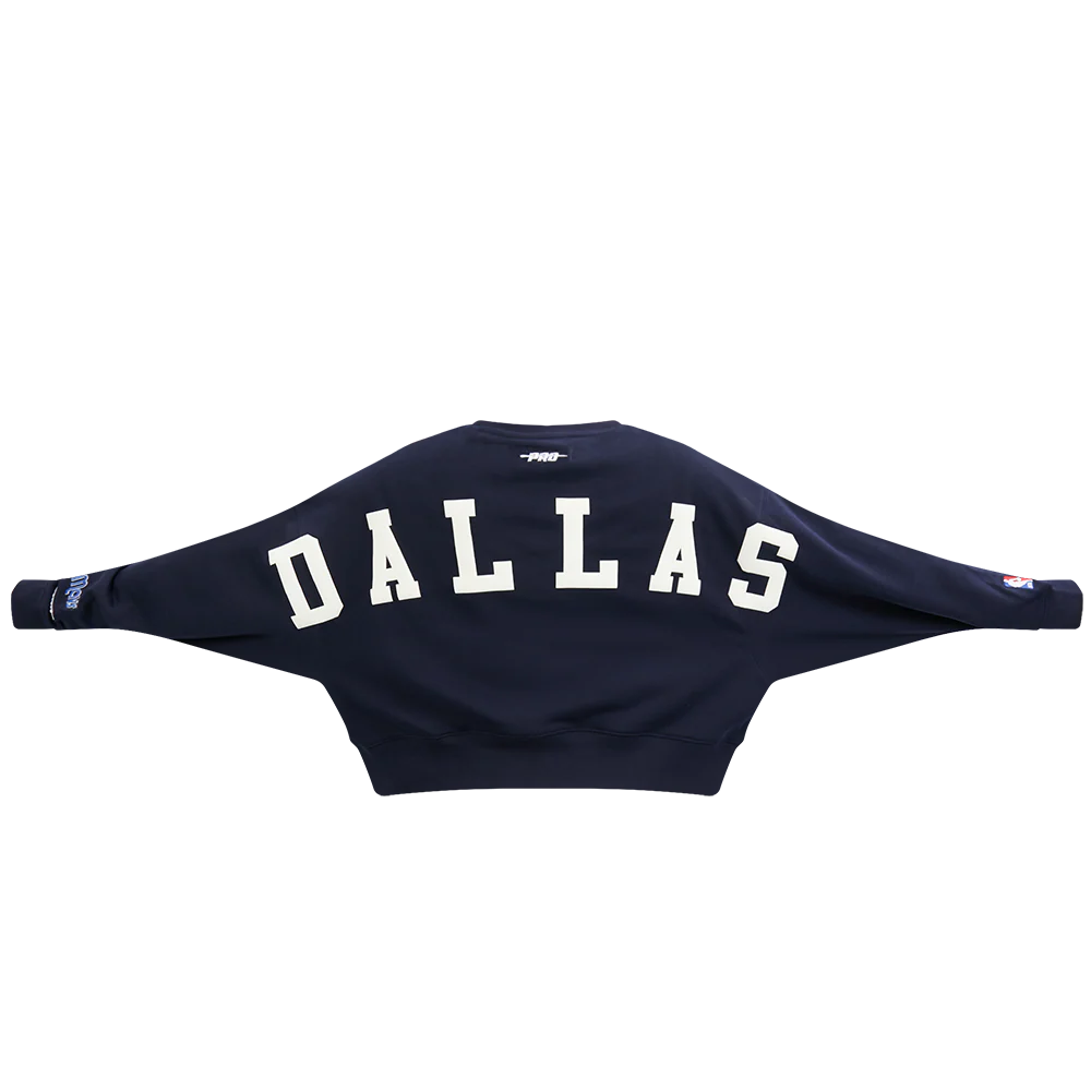 NBA DALLAS MAVERICKS WINGSPAN WOMEN'S FLC CREWNECK V2 (MIDNIGHT NAVY) - Image 7