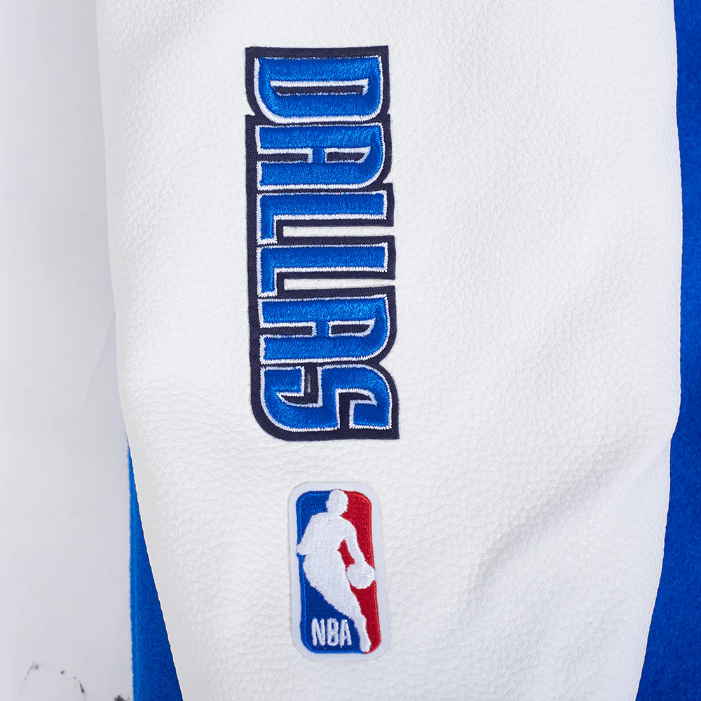 NBA DALLAS MAVERICKS CLASSIC WOMEN'S WOOL VARSITY JACKET (ROYAL BLUE/WHITE) - Image 7