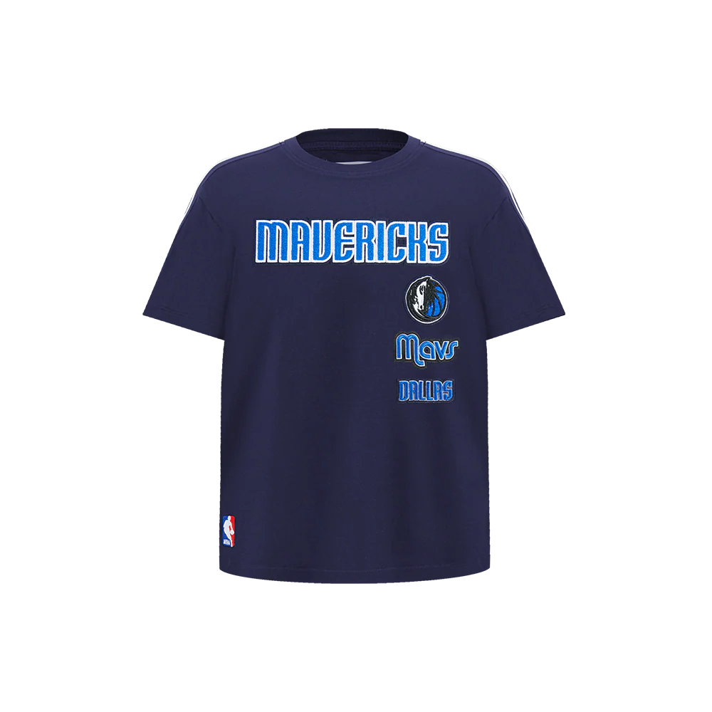 NBA DALLAS MAVERICKS RETRO CLASSIC LITTLE BOYS SHORT SLEEVE TAPING TEE (MIDNIGHT NAVY)