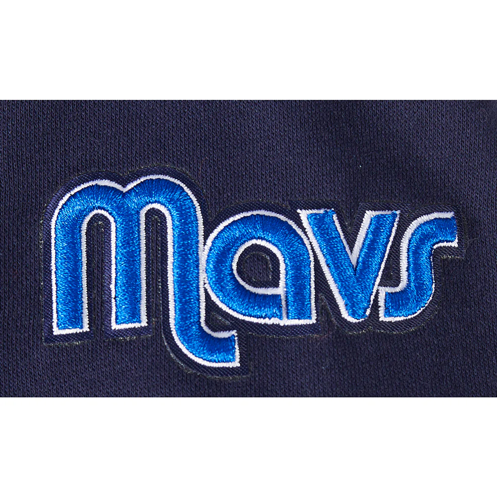 NBA DALLAS MAVERICKS RETRO CLASSIC LITTLE BOYS RIB FLEECE PULLOVER HOODIE (MIDNIGHT NAVY) - Image 6