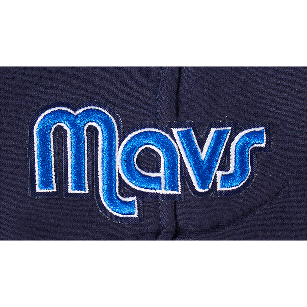 NBA DALLAS MAVERICKS RETRO CLASSIC LITTLE BOYS RIB FLEECE PULLOVER HOODIE (MIDNIGHT NAVY) - Image 7