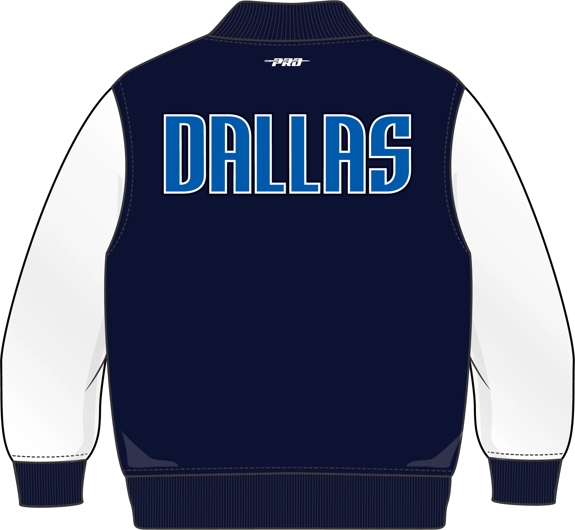 NBA DALLAS MAVERICKS CLASSIC LITTLE BOYS WOOL VARSITY JACKET (MIDNIGHT NAVY/WHITE)