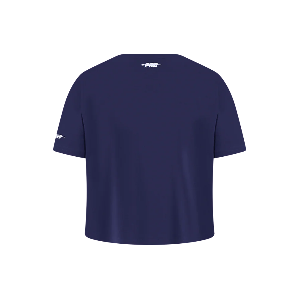 NBA DALLAS MAVERICKS RETRO CLASSIC LITTLE GIRLS SHORT SLEEVE BOXY TEE (MIDNIGHT NAVY) - Image 3