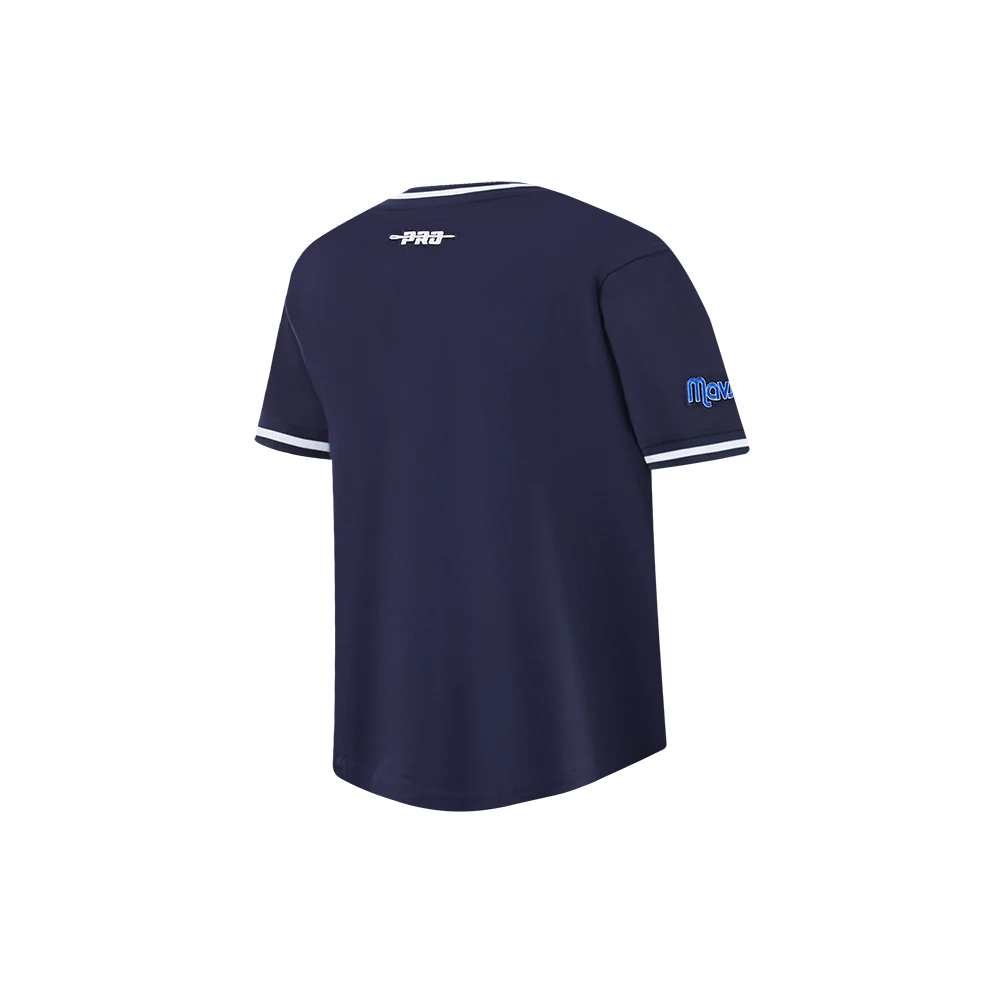 NBA DALLAS MAVERICKS CLASSIC TODDLER BOYS SHORT SLEEVE STRIPED RIB TEE (MIDNIGHT NAVY) - Image 4