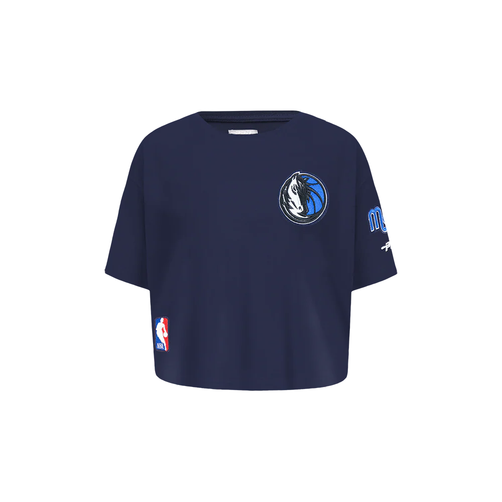 NBA DALLAS MAVERICKS CLASSIC TODDLER GIRLS SHORT SLEEVE BOXY TEE (MIDNIGHT NAVY)