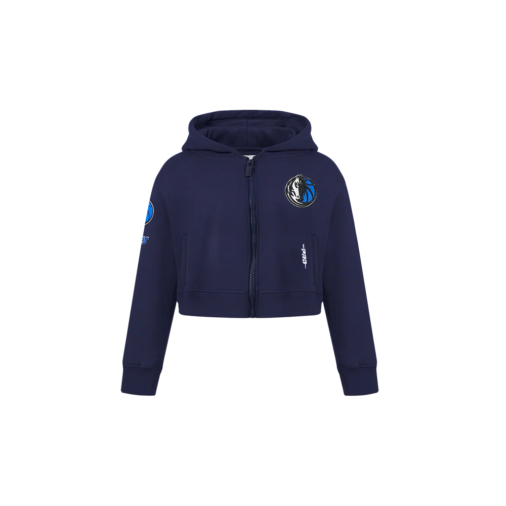 NBA DALLAS MAVERICKS CLASSIC TODDLER GIRLS FLEECE FULL ZIP HOODIE  (MIDNIGHT NAVY)