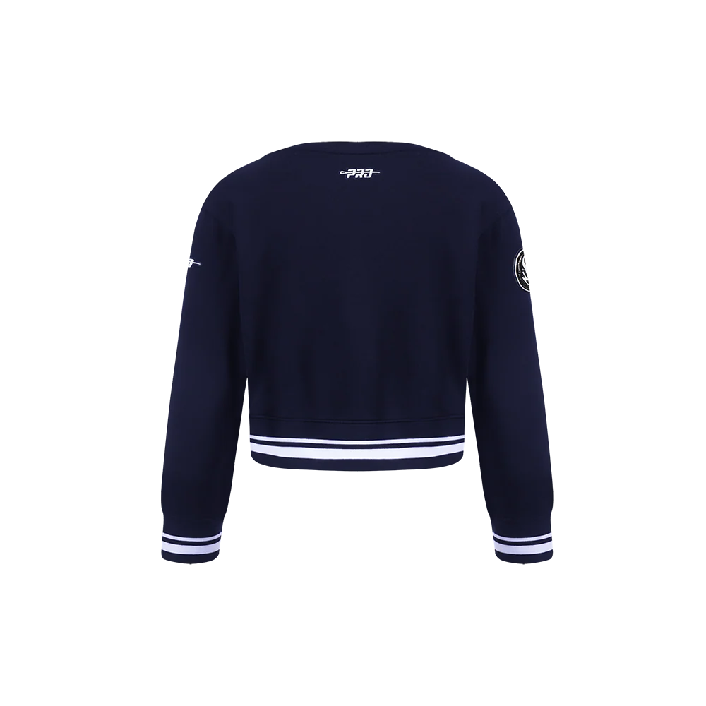 NBA DALLAS MAVERICKS RETRO CLASSIC TODDLER GIRLS RIB FLEECE CREWNECK (MIDNIGHT NAVY) - Image 3
