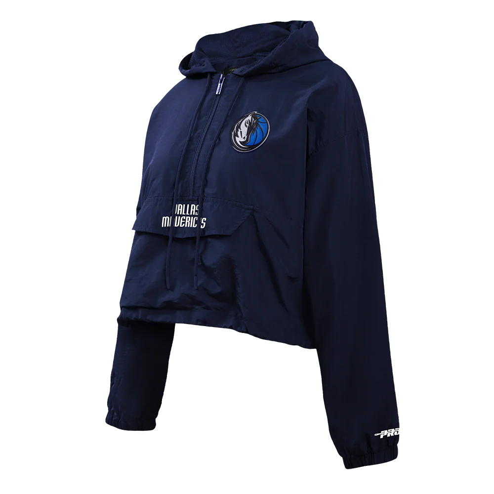 NBA DALLAS MAVERICKS CLASSIC WIND WOVEN WOMEN'S 1/2 JACKET (MIDNIGHT NAVY) - Image 2