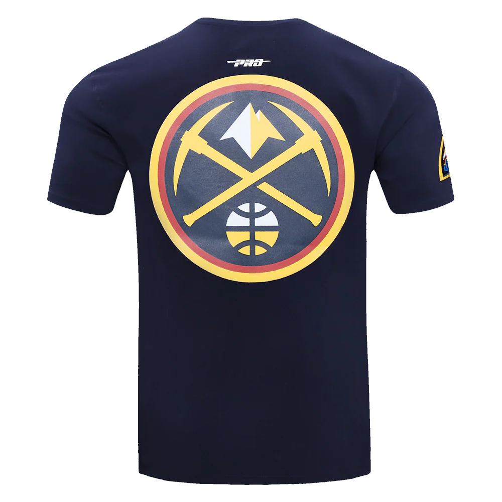 NBA DENVER NUGGETS CLASSIC MESH MEN'S STRIPED TEE (MIDNIGHT NAVY) - Image 3