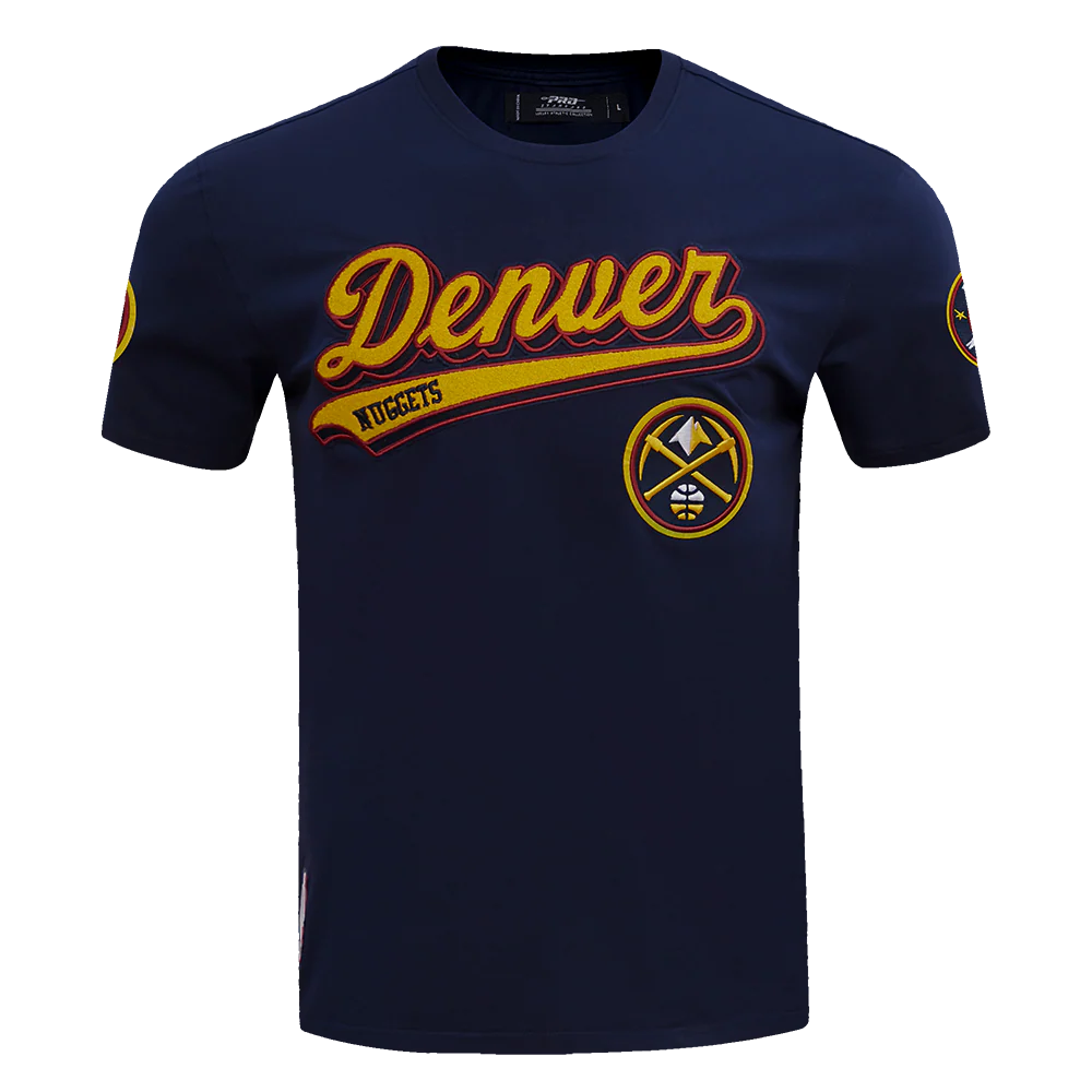 NBA DENVER NUGGETS SCRIPT TAIL MEN'S TEE (MIDNIGHT NAVY)