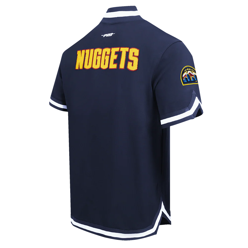 NBA DENVER NUGGETS NIKOLA JOKIC #15 CLASSIC MEN'S PRO SS DOUBLE KNIT JACKET (MIDNIGHT NAVY) - Image 4