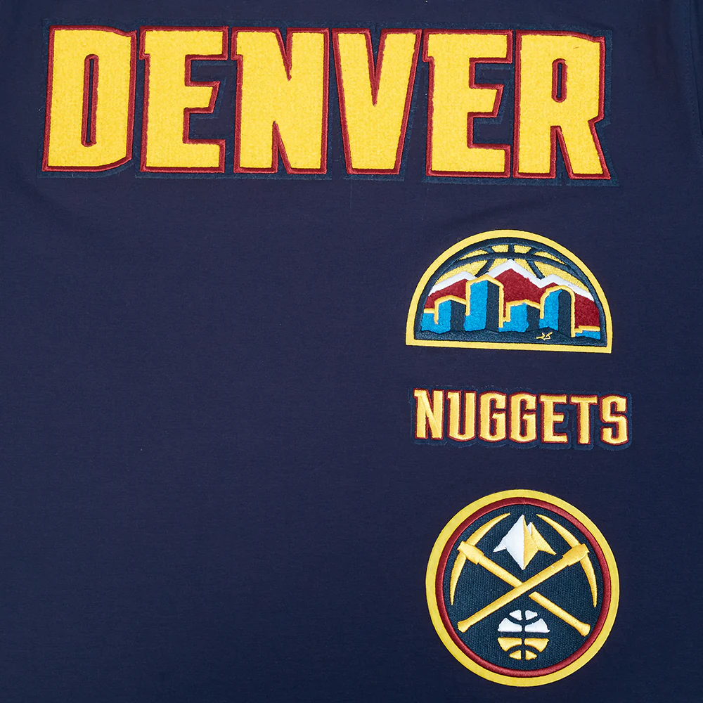 NBA DENVER NUGGETS RETRO CLASSIC MEN'S STRIPED TEE (MIDNIGHT NAVY) - Image 5