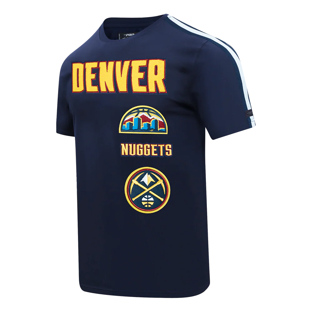 NBA DENVER NUGGETS RETRO CLASSIC MEN'S STRIPED TEE (UNIVERSITY BLUE) - Image 5