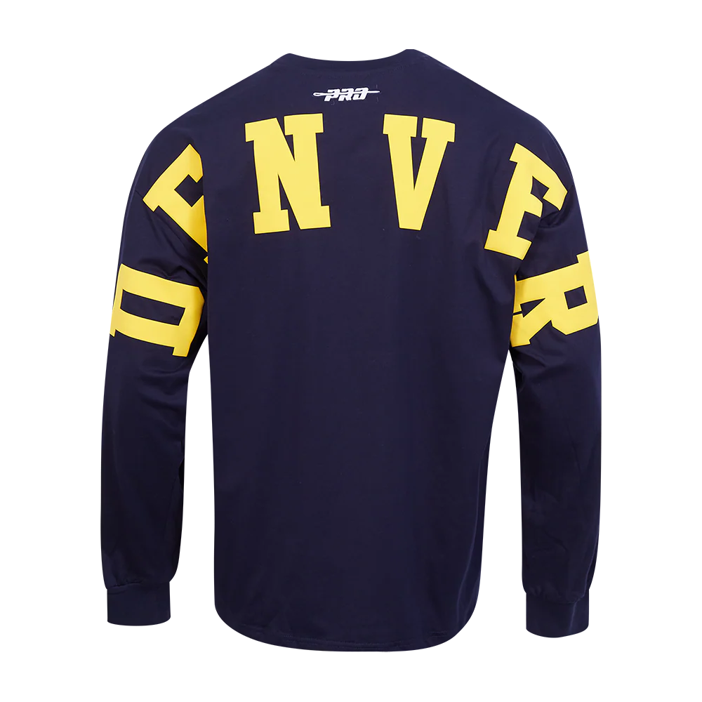 NBA DENVER NUGGETS WINGSPAN MEN'S DROP SHOULDER LS TEE (MIDNIGHT NAVY) - Image 3