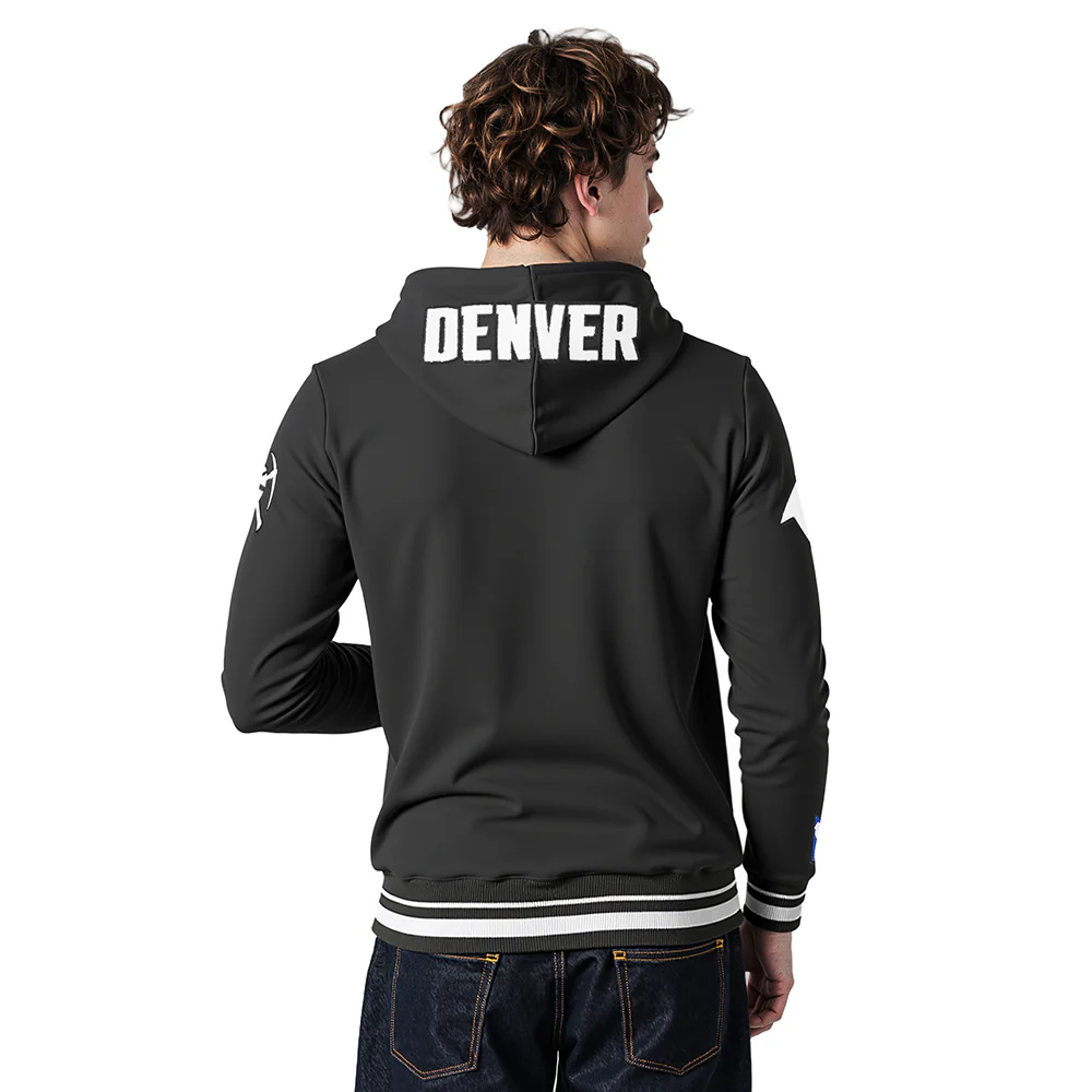 NBA DENVER NUGGETS CITY EDITION 25-26 MEN'S RIB FLC PO HOODIE (BLACK) - Image 2