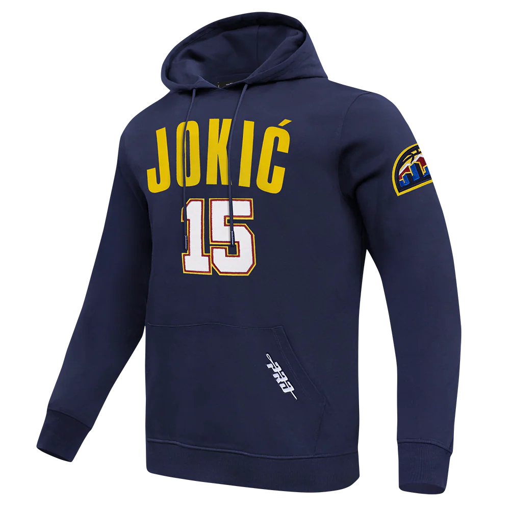 NBA DENVER NUGGETS NIKOLA JOKIC #15 CLASSIC PLAYER NAME AND NUMBER MEN'S DK PO HOODIE - Image 2