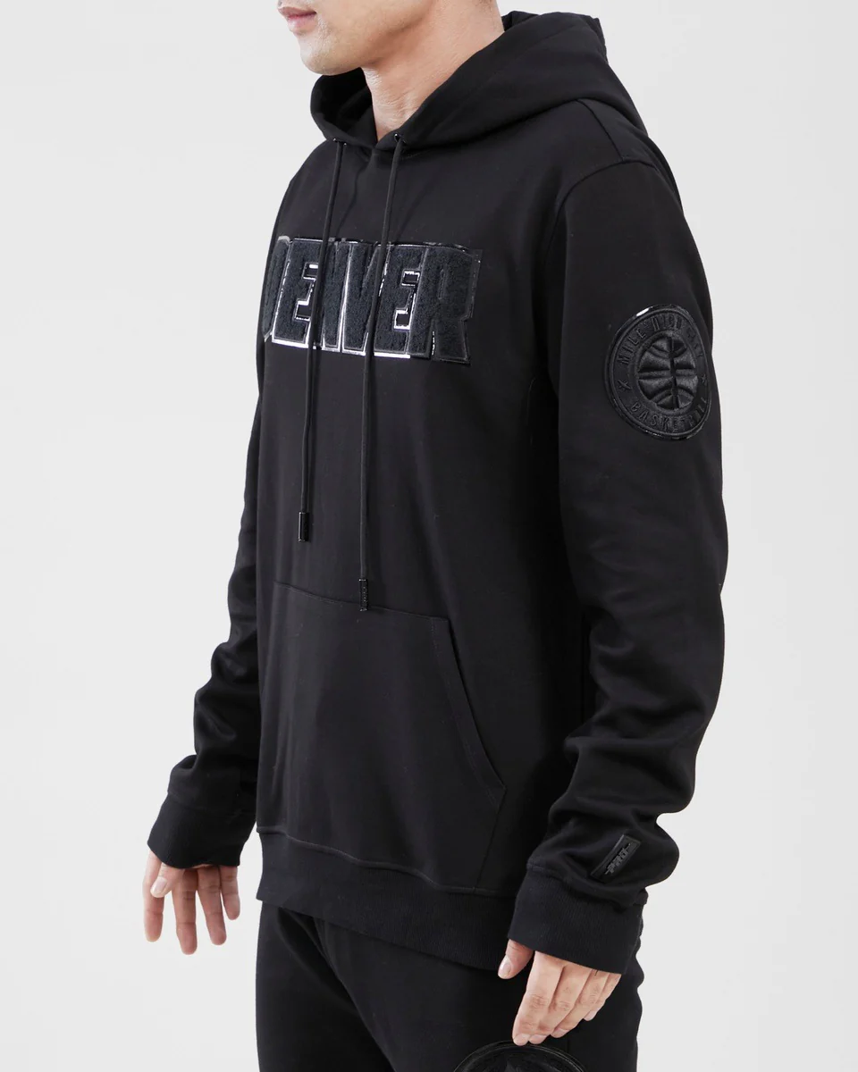 NBA DENVER NUGGETS TRIPLE BLACK MEN'S PULLOVER HOODIE (TRIPLE BLACK) - Image 16