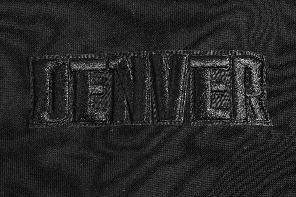 NBA DENVER NUGGETS NEUTRAL MEN'S DROP SHOULDER PULLOVER HOODIE (BLACK) - Image 9