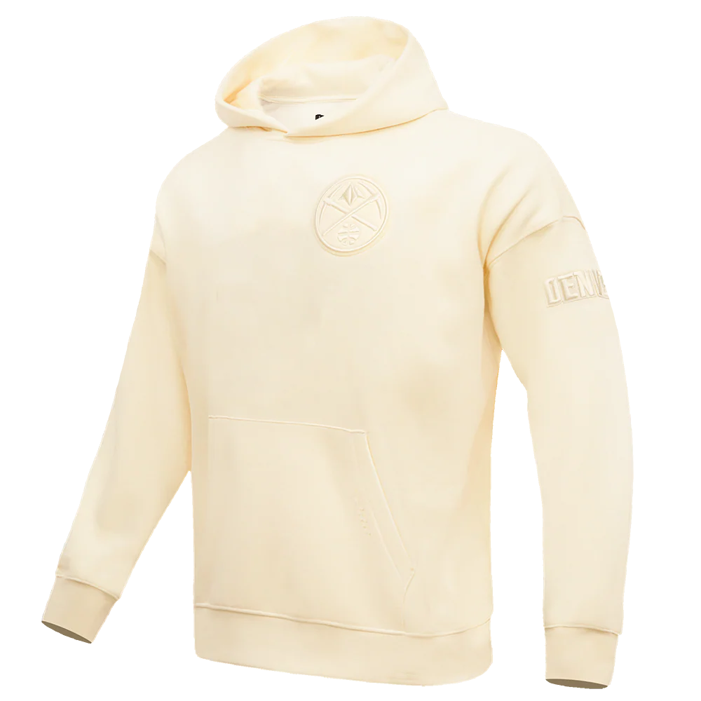 NBA DENVER NUGGETS NEUTRAL MEN'S DROP SHOULDER PULLOVER HOODIE (EGGSHELL) - Image 2