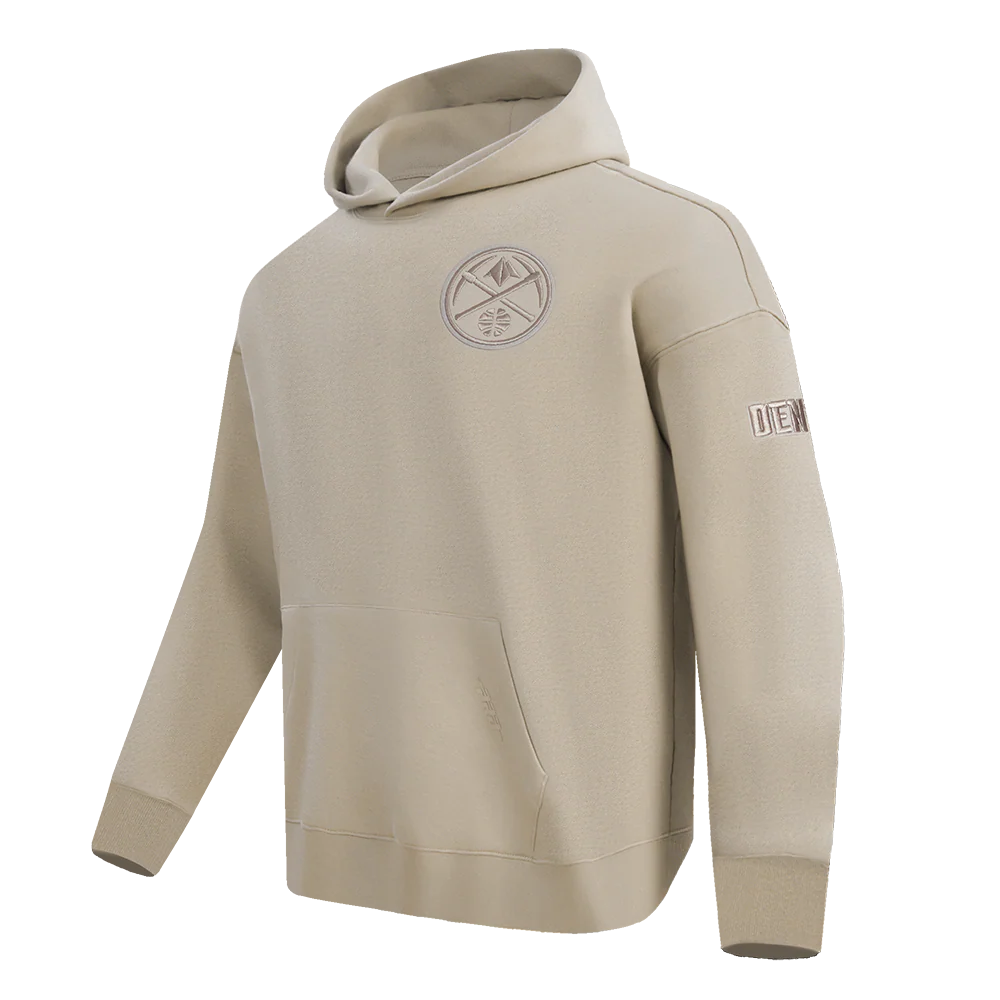 NBA DENVER NUGGETS NEUTRAL MEN'S DROP SHOULDER PULLOVER HOODIE (TAUPE) - Image 4