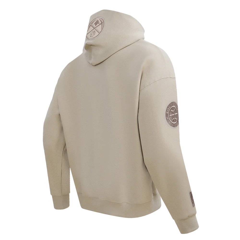 NBA DENVER NUGGETS NEUTRAL MEN'S DROP SHOULDER PULLOVER HOODIE (TAUPE) - Image 6