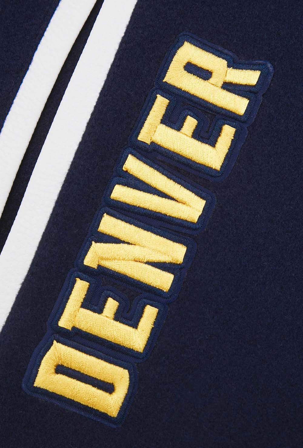 NBA DENVER NUGGETS MASHUP MEN'S RIB WOOL VARSITY JACKET (MIDNIGHT NAVY/WHITE) - Image 8