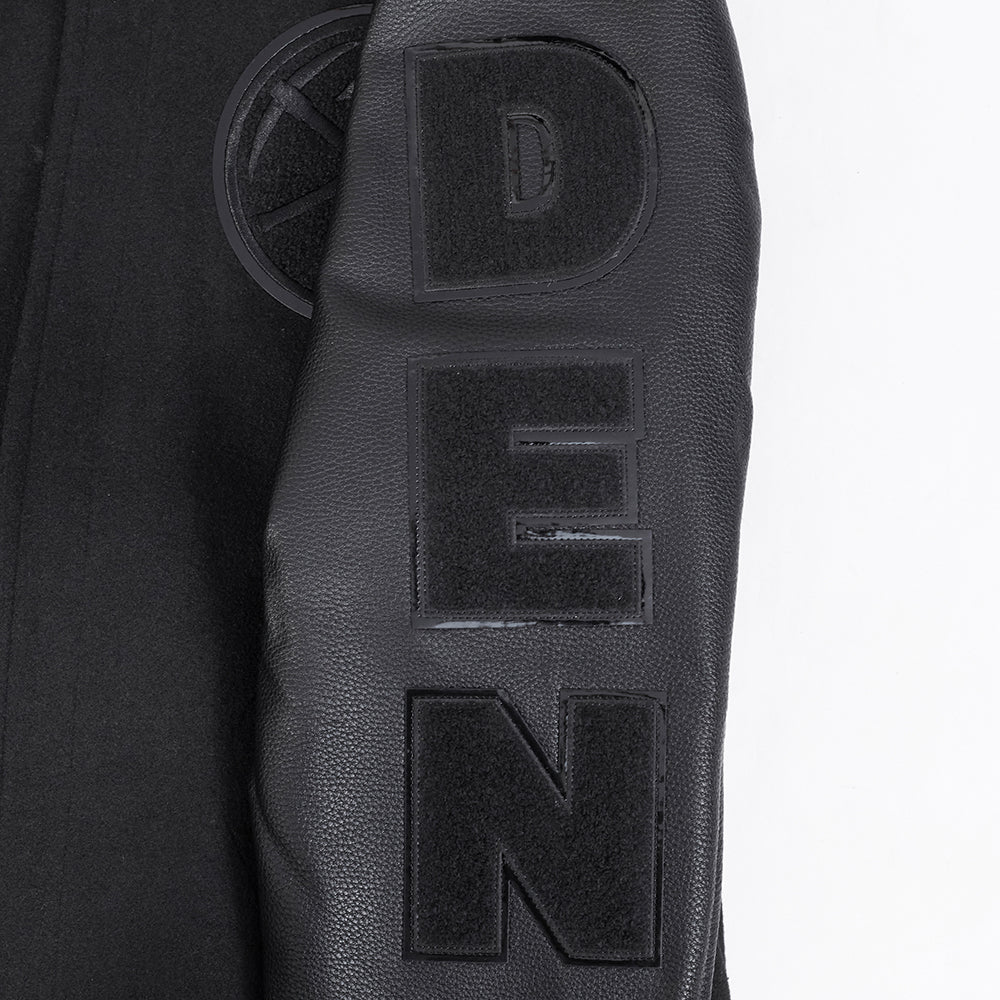 NBA DENVER NUGGET TRIPLE BLACK WOOL MEN'S VARSITY JACKET (TRIPLE BLACK) - Image 8