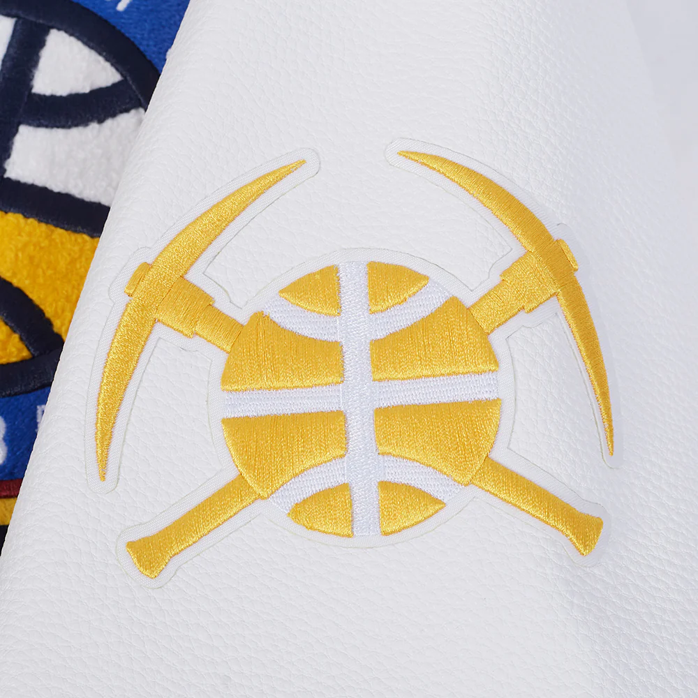 NBA DENVER NUGGETS RETRO CLASSIC MEN'S RIB WOOL VARSITY JACKET (MIDNIGHT NAVY/WHITE) - Image 8