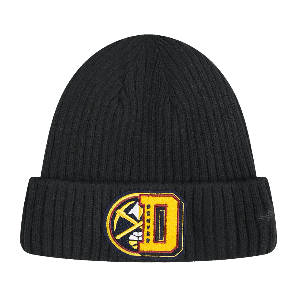 NBA DENVER NUGGETS MASH UP POLAR FLEECE LINED PRO BEANIE CUFFED (MIDNIGHT NAVY)