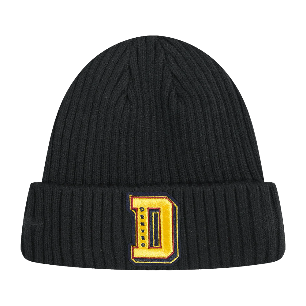 NBA DENVER NUGGETS MASH UP POLAR FLEECE LINED PRO BEANIE CUFFED (MIDNIGHT NAVY) - Image 2