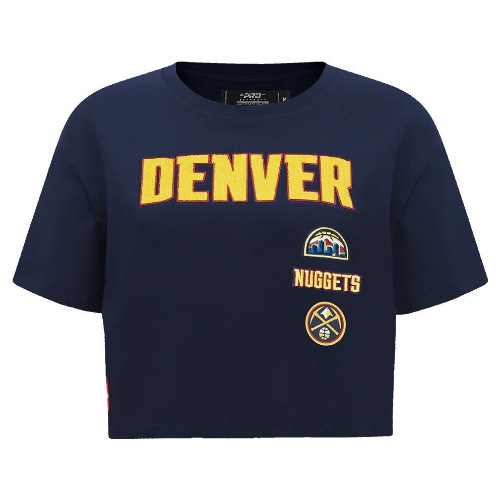 NBA DENVER NUGGETS RETRO CLASSIC WOMEN'S BOXY TEE (MIDNIGHT NAVY) - Image 3