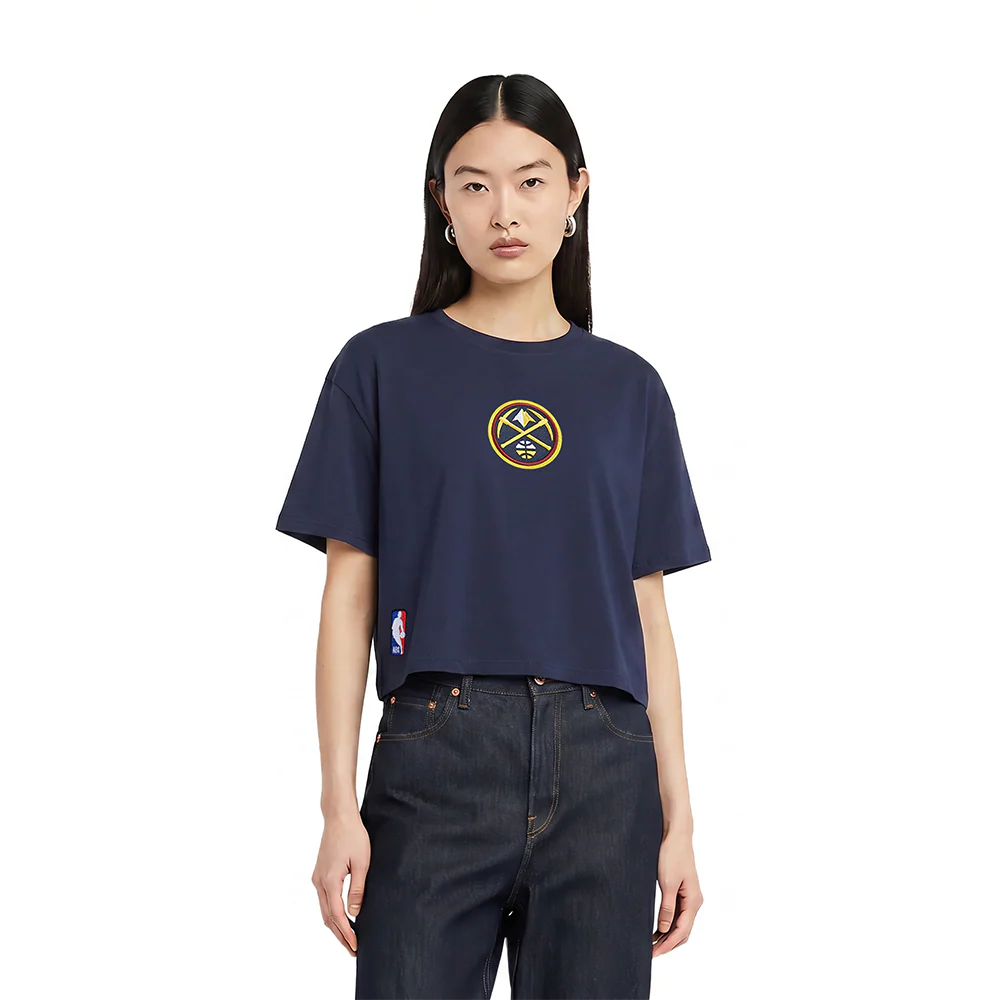 NBA DENVER NUGGETS WINGSPAN WOMEN'S SJ BOXY TEE (MIDNIGHT NAVY) - Image 2