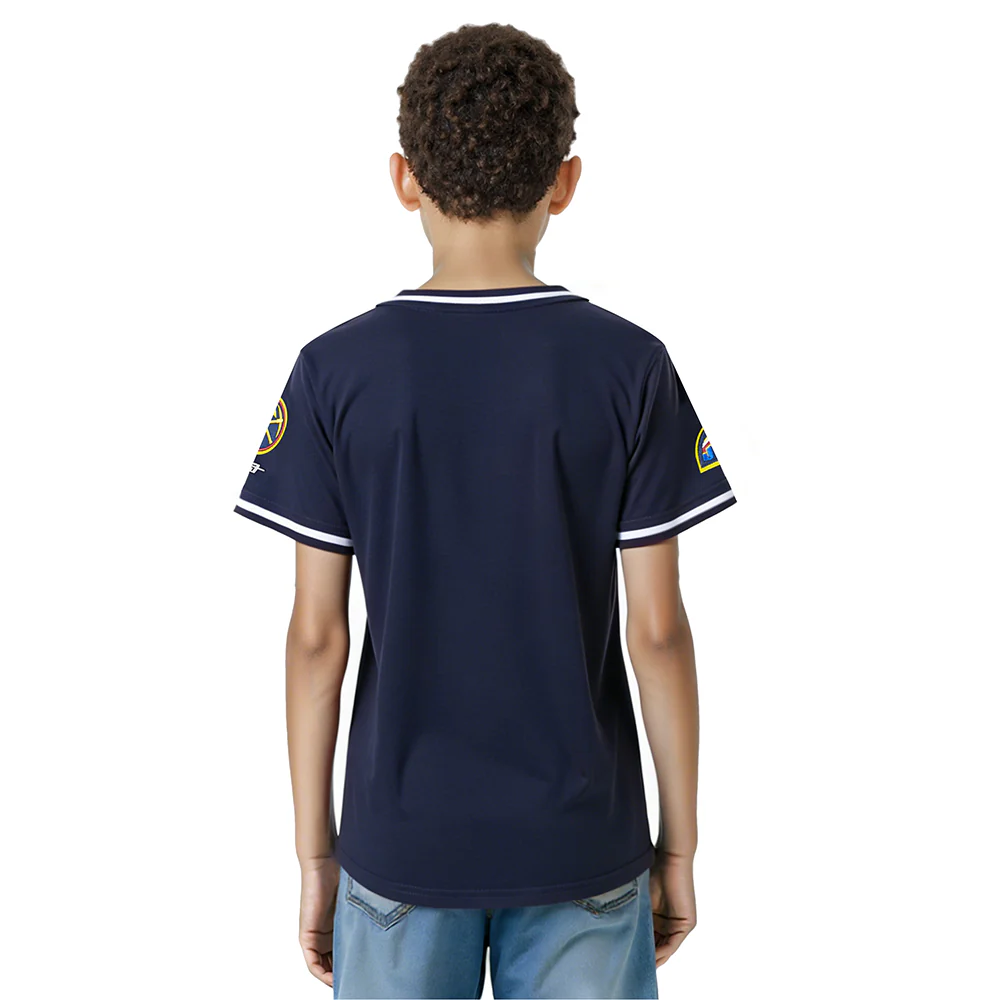 NBA DENVER NUGGETS CLASSIC BIG BOYS SHORT SLEEVE STRIPED RIB TEE (MIDNIGHT NAVY) - Image 2
