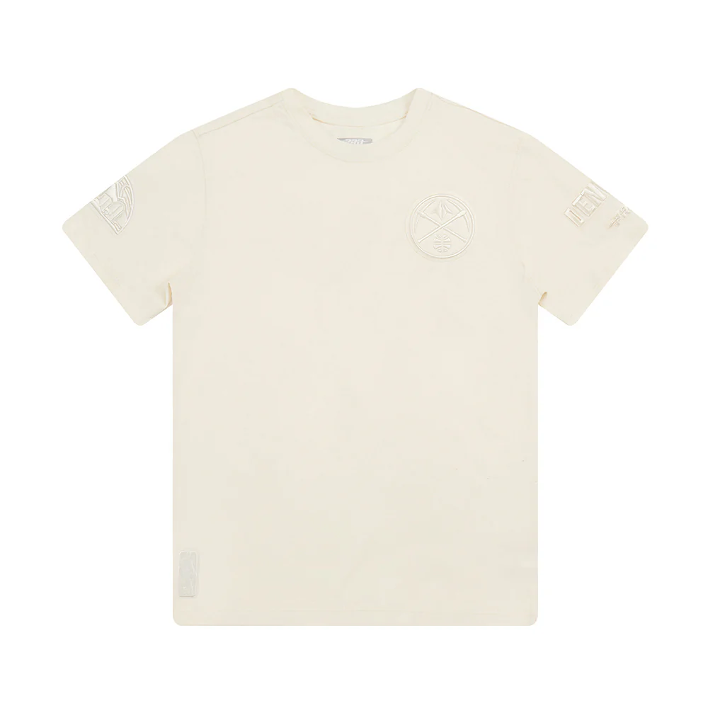 NBA DENVER NUGGETS NEUTRAL BIG BOYS SHORT SLEEVE TEE (EGGSHELL) - Image 3