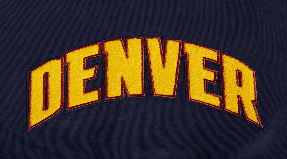 NBA DENVER NUGGETS CLASSIC WOMEN'S FLEECE HOODIE DRESS (MIDNIGHT NAVY) - Image 7